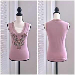 MY MICHELLE Pink Top with Lace